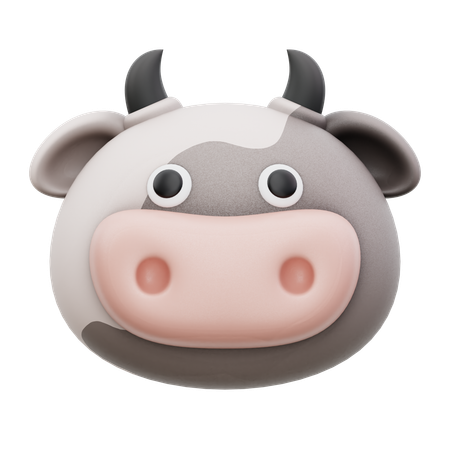 Cow Head  3D Icon