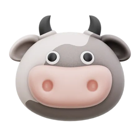 Cow Head  3D Icon