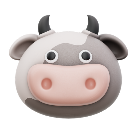 Cow Head  3D Icon