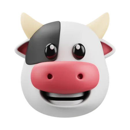 Cow Head Emoji  3D Icon