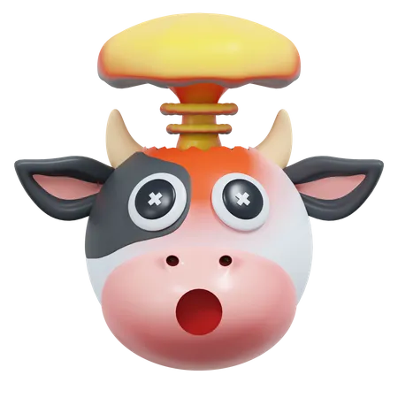 Cow Head Explosion  3D Icon