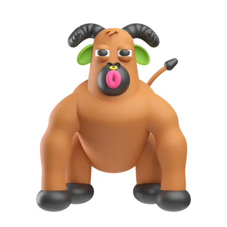 Cow Monster  3D Icon