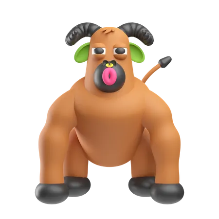 Cow Monster  3D Icon