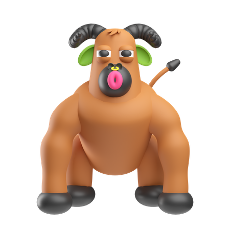 Cow Monster 3D Icon