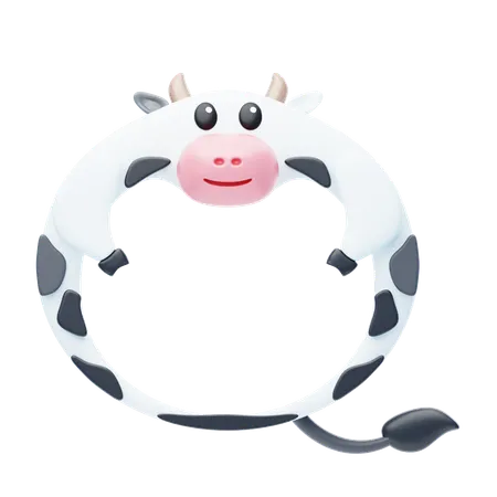 Cow Shape Animal Frame  3D Icon