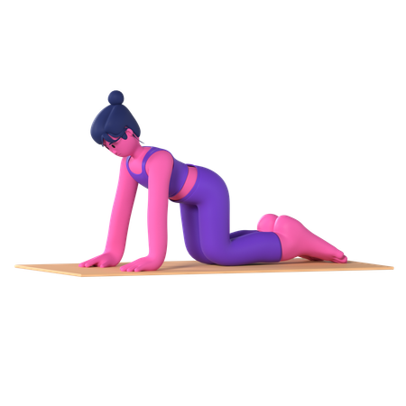 Cow Stretch Pose  3D Icon