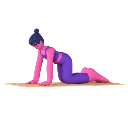 Cow Stretch Pose  3D Icon
