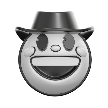 Cowboy Hat Face  3D Icon