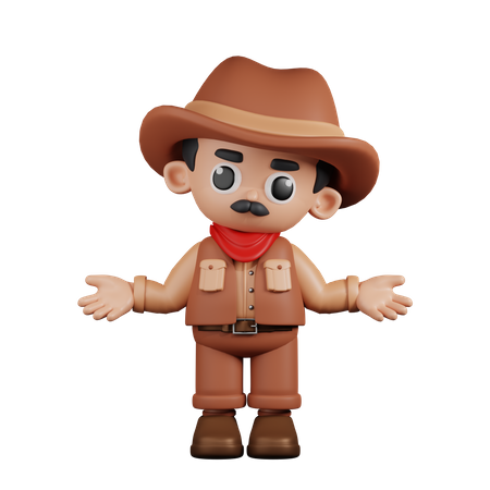 Cowboy n'a aucune idée  3D Illustration