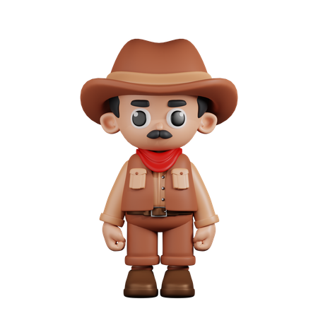 Cowboy Standing  3D Icon