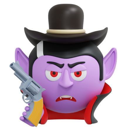 Cowboy Vampire  3D Icon