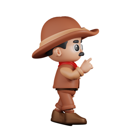 Cowboy With Touch  3D Icon