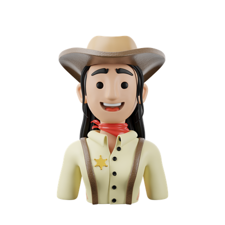 Cowgirl  3D Icon
