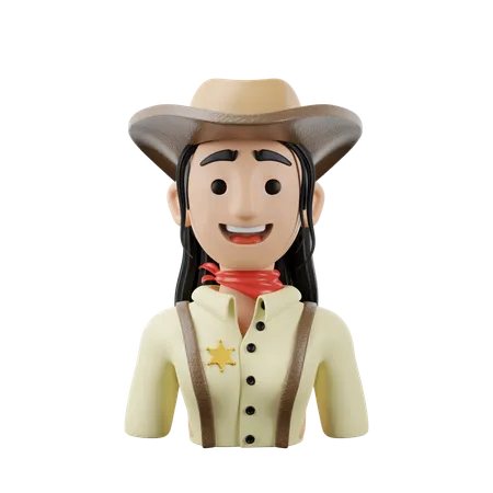 Cowgirl  3D Icon