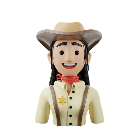 Cowgirl  3D Icon