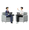 Coworkers Doing Office Work