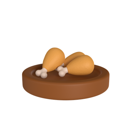 Coxa de frango  3D Icon