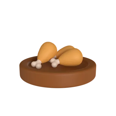 Coxa de frango  3D Icon