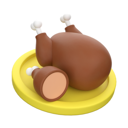 Coxa de frango  3D Icon