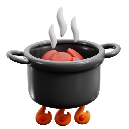 Cozimento de carne  3D Icon