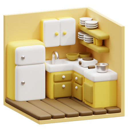 Cozinha  3D Icon