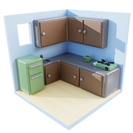 Cozinha  3D Icon