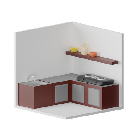 Cozinha  3D Icon