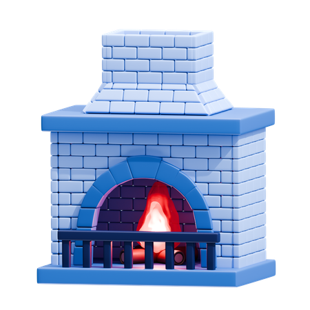 Cozy Fireplace  3D Icon