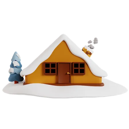 Cozy Winter Wonderland Home  3D Icon