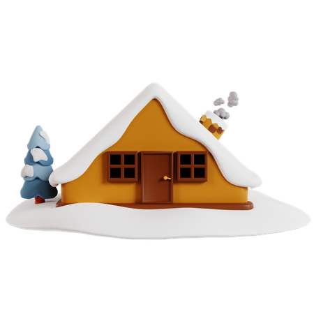 Cozy Winter Wonderland Home  3D Icon