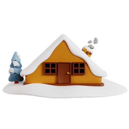 Cozy Winter Wonderland Home  3D Icon