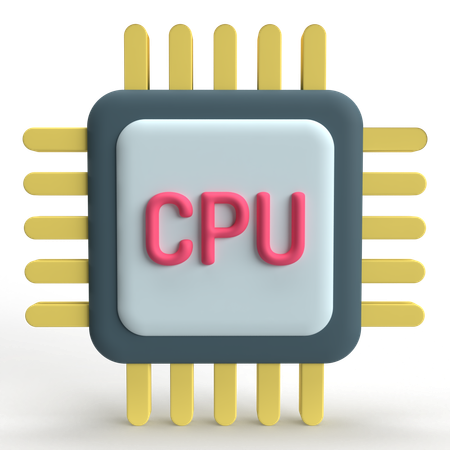 CPU  3D Icon
