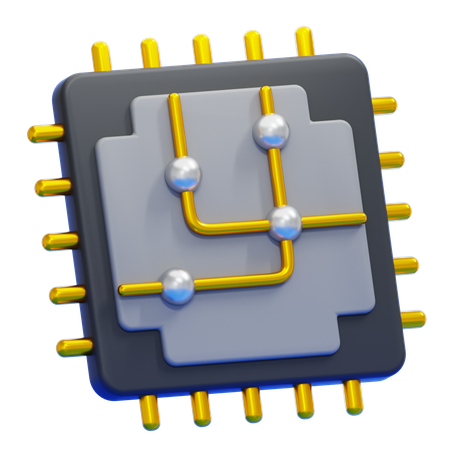 CPU  3D Icon