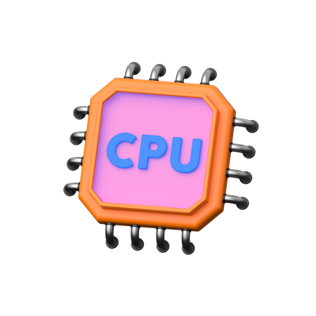 CPU  3D Icon