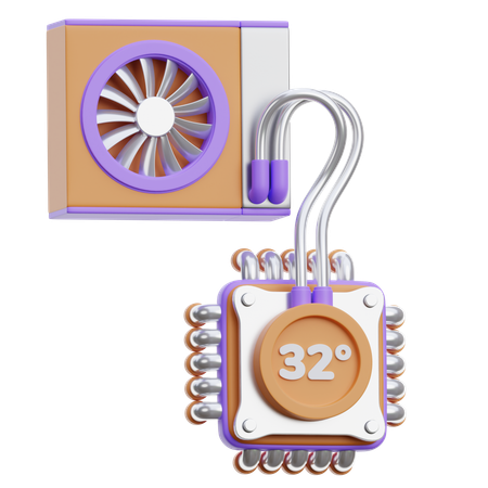 CPU 마이닝  3D Icon