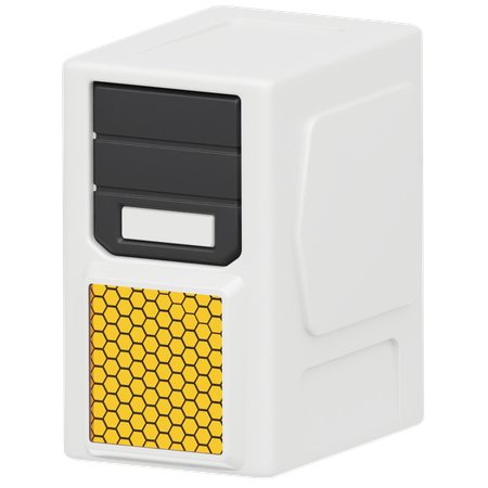 Computador com CPU  3D Icon