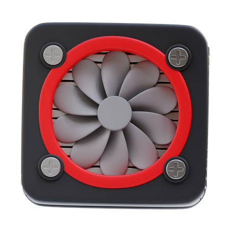 CPUクーラー  3D Icon