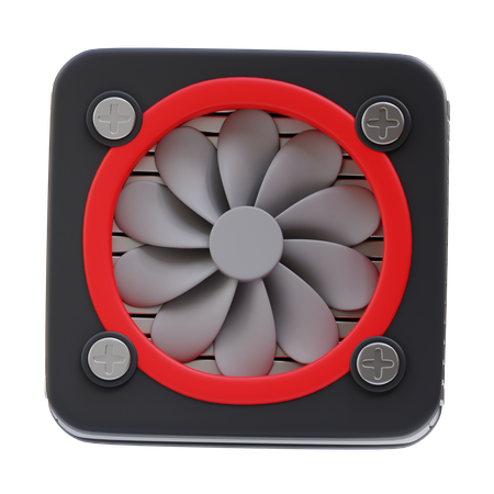 CPU Cooler  3D Icon