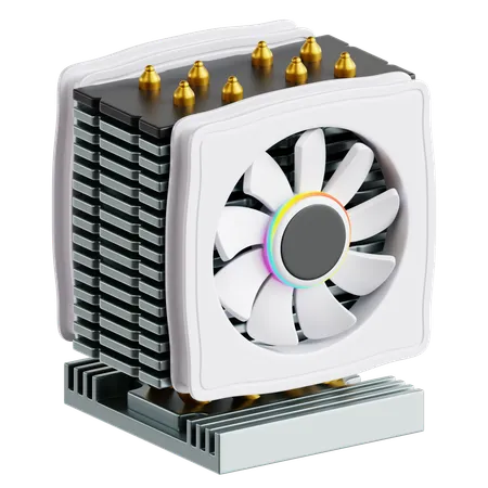 CPU Cooler  3D Icon