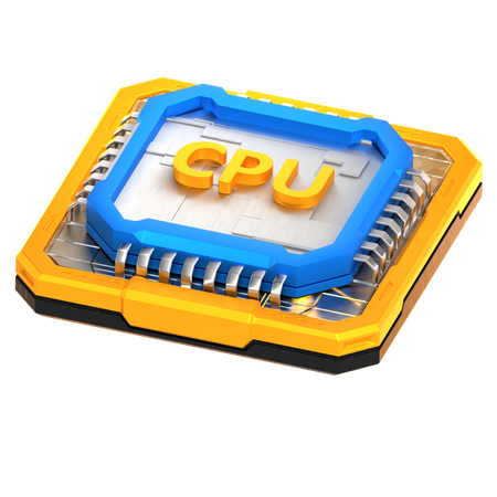 Cpu Microprocessor  3D Icon