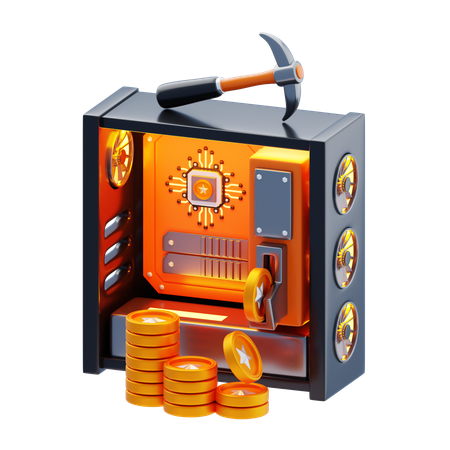 CPU-Mining  3D Icon