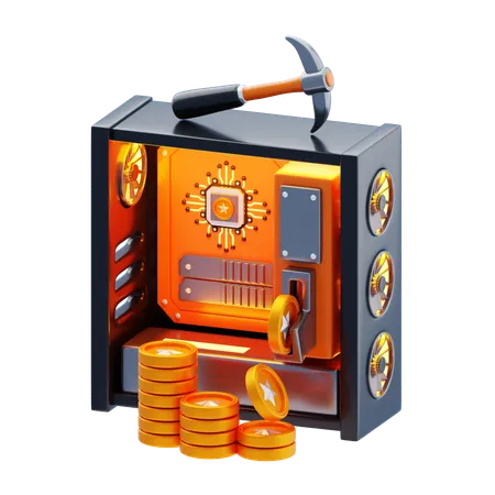 CPU-Mining  3D Icon