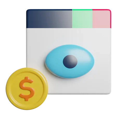 Cpv Dollar Marketing Eye 3D Icon
