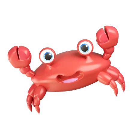 Crab Illustration In 3 D Design 3D Icon