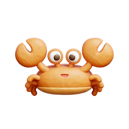 3 D Crab Summer Beach Element 3D Icon
