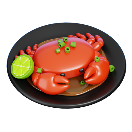 Crab dish  3D Icon