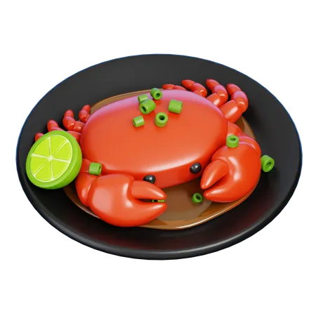 Crab dish  3D Icon