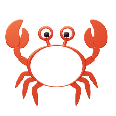 Crab Shape Animal Frame  3D Icon