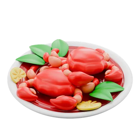 Crab with Oyster Sauce  3D Icon