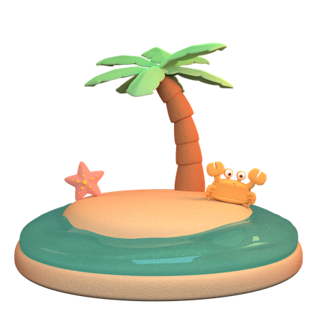 Crabe de plage  3D Icon